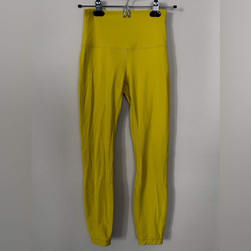 Lululemon Align Leggings 25” in Yellow Pear size 4 - Picture 7 of 9